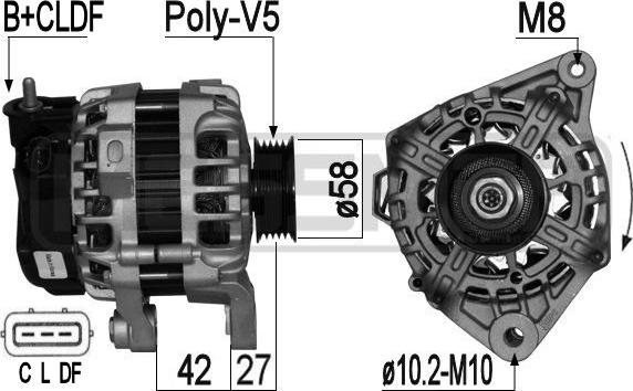 ERA 209125R - Генератор vvparts.bg