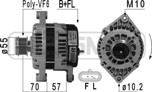 ERA 210937A - Генератор vvparts.bg