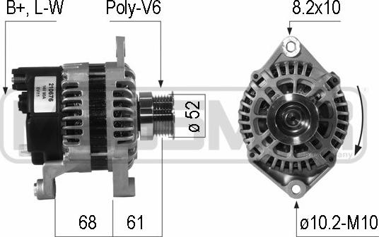 ERA 210676 - Генератор vvparts.bg