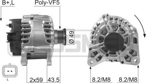 ERA 210056 - Генератор vvparts.bg