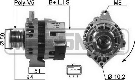 ERA 210004A - Генератор vvparts.bg