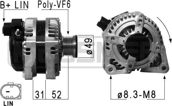 ERA 210873 - Генератор vvparts.bg