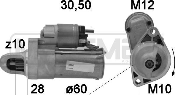 ERA 220947 - Стартер vvparts.bg