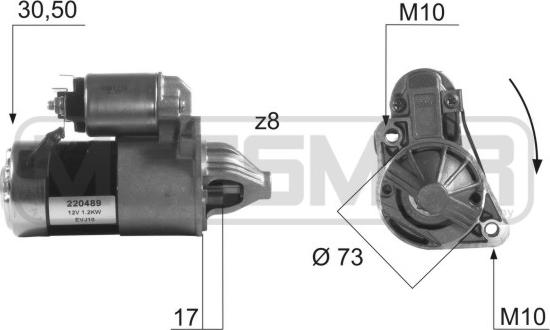 ERA 220489 - Стартер vvparts.bg