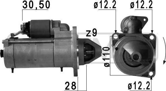 ERA 220750 - Стартер vvparts.bg