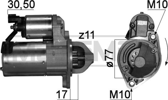 ERA 220778R - Стартер vvparts.bg