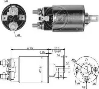 ERA 227658 - Магнитен превключвател, стартер vvparts.bg