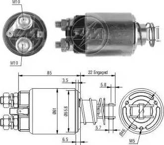 ERA 227615 - Магнитен превключвател, стартер vvparts.bg