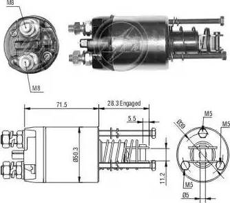 ERA 227624 - Магнитен превключвател, стартер vvparts.bg