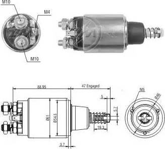 ERA 227622 - Магнитен превключвател, стартер vvparts.bg