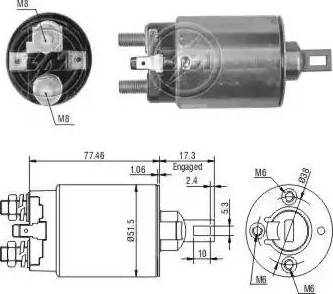 ERA 227095 - Магнитен превключвател, стартер vvparts.bg