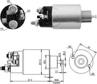 ERA 227145 - Магнитен превключвател, стартер vvparts.bg