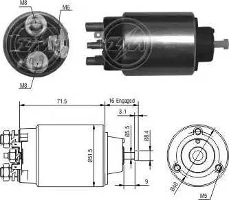 ERA 227 823 - Магнитен превключвател, стартер vvparts.bg