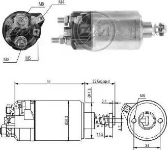 ERA 227351 - Магнитен превключвател, стартер vvparts.bg