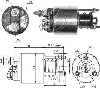 ERA ZM9595 - Магнитен превключвател, стартер vvparts.bg