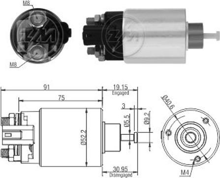 ERA ZM9860 - Магнитен превключвател, стартер vvparts.bg