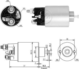 ERA ZM5993 - Магнитен превключвател, стартер vvparts.bg