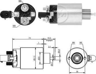 ERA ZM5695 - Магнитен превключвател, стартер vvparts.bg