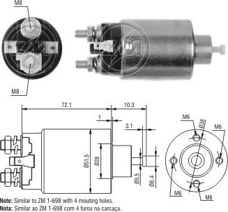 ERA ZM5698 - Магнитен превключвател, стартер vvparts.bg