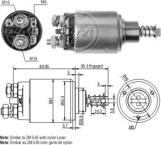 ERA ZM539 - Магнитен превключвател, стартер vvparts.bg