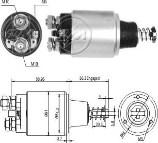 ERA ZM537 - Магнитен превключвател, стартер vvparts.bg