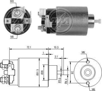 ERA ZM698 - Магнитен превключвател, стартер vvparts.bg