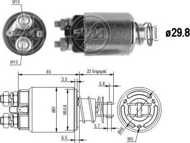 ERA ZM655 - Магнитен превключвател, стартер vvparts.bg