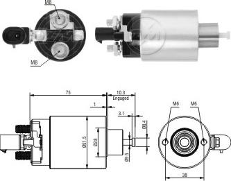 ERA ZM6695 - Магнитен превключвател, стартер vvparts.bg