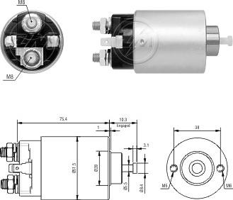 ERA ZM6698 - Магнитен превключвател, стартер vvparts.bg