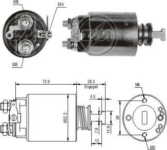 ERA ZM688 - Магнитен превключвател, стартер vvparts.bg