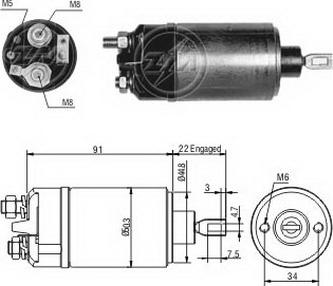 ERA ZM624 - Магнитен превключвател, стартер vvparts.bg