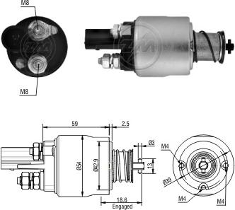 ERA ZM1498 - Магнитен превключвател, стартер vvparts.bg