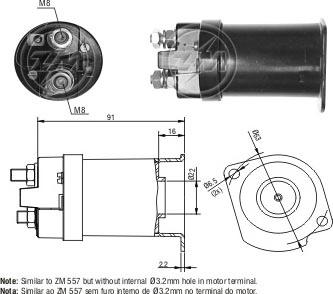 ERA ZM1557 - Магнитен превключвател, стартер vvparts.bg