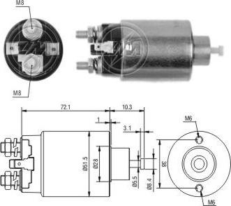 ERA ZM1698 - Магнитен превключвател, стартер vvparts.bg