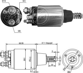 ERA ZM1640 - Магнитен превключвател, стартер vvparts.bg