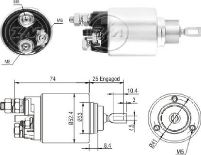 ERA ZM1381 - Магнитен превключвател, стартер vvparts.bg