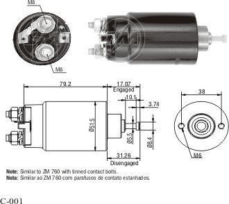 ERA ZM1760 - Магнитен превключвател, стартер vvparts.bg