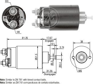 ERA ZM1761C - Магнитен превключвател, стартер vvparts.bg