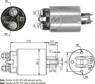 ERA ZM1784 - Магнитен превключвател, стартер vvparts.bg