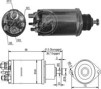 ERA ZM809 - Магнитен превключвател, стартер vvparts.bg