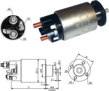 ERA ZM3993 - Магнитен превключвател, стартер vvparts.bg