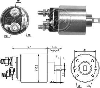 ERA ZM3484 - Магнитен превключвател, стартер vvparts.bg