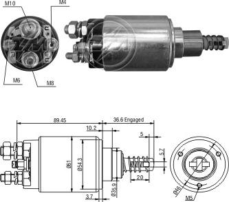 ERA ZM3640 - Магнитен превключвател, стартер vvparts.bg