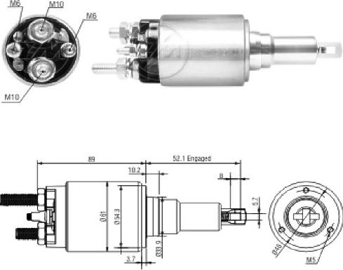 ERA ZM3639 - Магнитен превключвател, стартер vvparts.bg