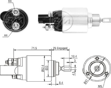 ERA ZM381 - Магнитен превключвател, стартер vvparts.bg