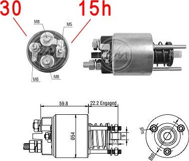 ERA ZM3396 - Магнитен превключвател, стартер vvparts.bg