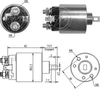 ERA ZM3716 - Магнитен превключвател, стартер vvparts.bg