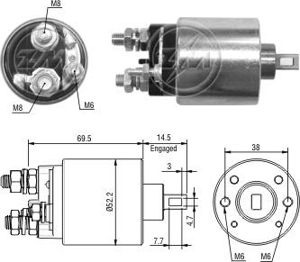 ERA ZM2484 - Магнитен превключвател, стартер vvparts.bg