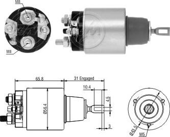 ERA ZM2475 - Магнитен превключвател, стартер vvparts.bg