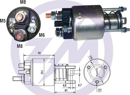 ERA ZM2396 - Магнитен превключвател, стартер vvparts.bg